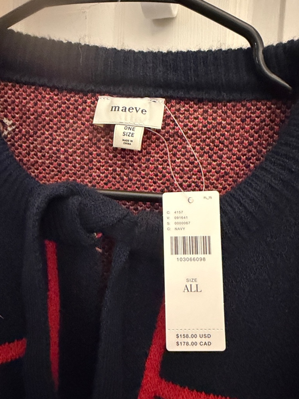 NWT Anthropologie Maeve Dog Tie-Neck Cardigan - Picture 4 of 7